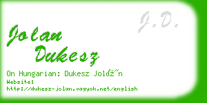 jolan dukesz business card